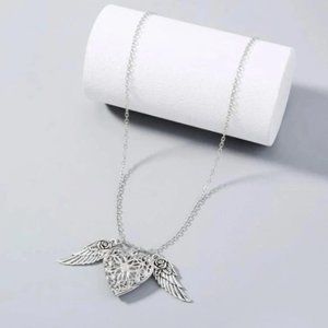 Gothic Necklace, Silver Necklace, Medieval Design Necklace, Silver Minimalist